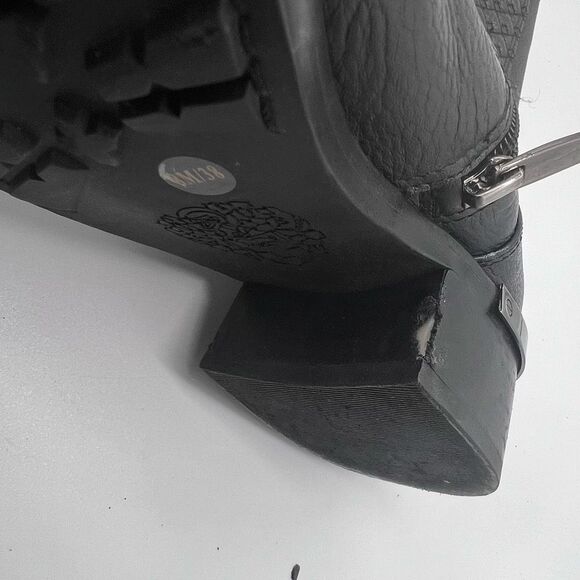 Vince Camuto Woman’s Welton Riding Mid Calf Side Zipper Leather Boots - Picture 11 of 13